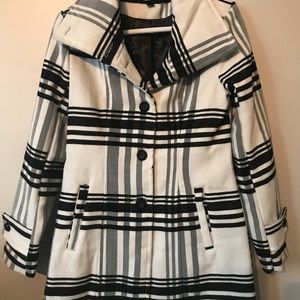 IZ Byer plaid faux wool jacket